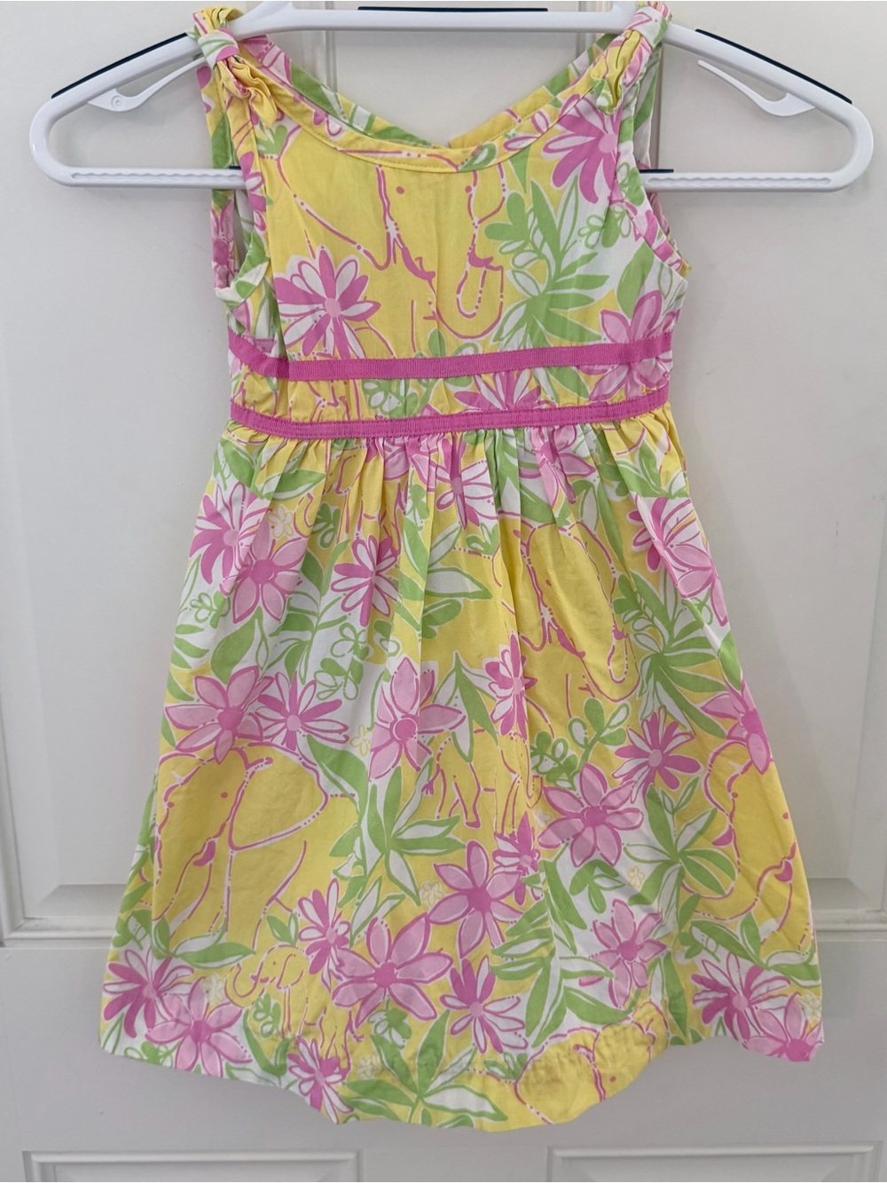 Lilly Pulitzer Dress 4T | Yellow Pink Elephant Floral